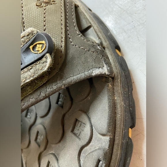 Columbia Mens Interchange Green Leather Flat Comfort Sports Sandals Shoes Sz 12 - Picture 3 of 8